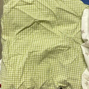 Pottery Barn Kids green gingham crib sheets. Set of 2